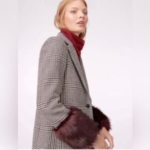 Club Monaco Starella Plaid Coat - NWt